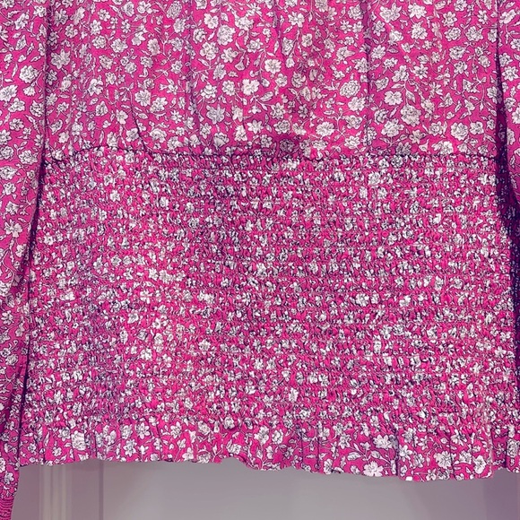 AMERICAN EAGLE CROP TOP SIZE M LS SCOOP LACE FLIRTY CROPPED PEASANT STYLE - Picture 9 of 16